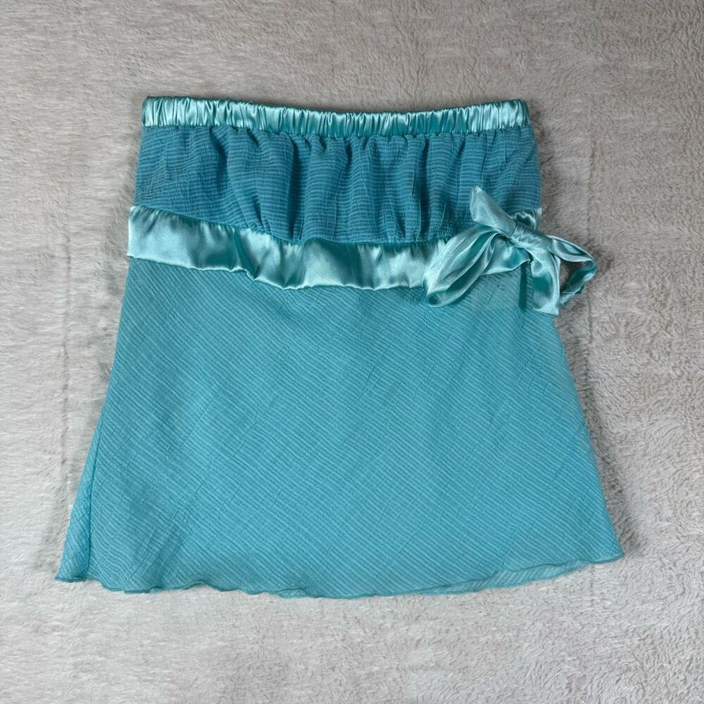 Vintage Y2K NWT Avital Blue Tank Tube Top Shirt Blouse